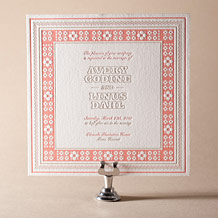 'Maja Letterpress Invitation Design Small'