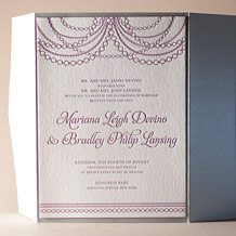 'Mariana Vintage Letterpress Invitation Design Small'