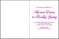Mariana Vintage Letterpress Program Design Small