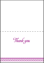 Mariana Vintage Letterpress Thank You Card Fold Design Small
