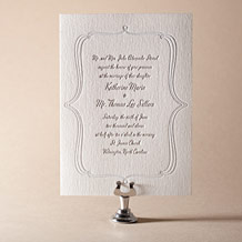 'Marie Letterpress Invitation Design Small'