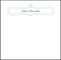 Marie Letterpress Thank You Card Flat Design Small