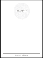 Meadow Letterpress Thank You Card Flat Design Small