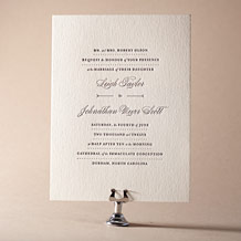 'Measurement Letterpress Invitation Design Small'