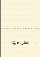 Measurement Letterpress Thank You Card Fold Design Small