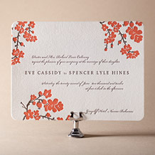 'Mimosa Letterpress Invitation Design Small'