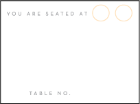 Moda Contemporary Letterpress Favor Card Design Small