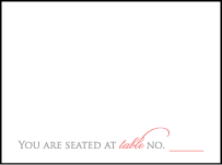 Modern Brooch Letterpress Placecard Flat Design Small