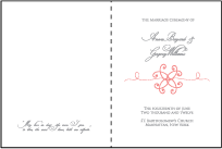 Modern Brooch Letterpress Program Design Small
