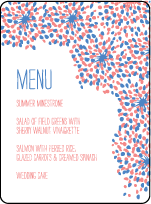 Modern Fete Letterpress Menu Design Small