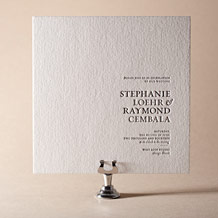 'Modern Light Letterpress Invitation Design Small'