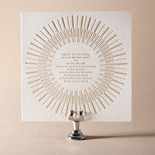 'Moderno 1 Letterpress Invitation Design Small'