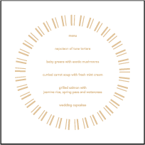 Moderno 1 Letterpress Menu Design Small