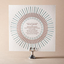 'Moderno 2 Letterpress Invitation Design Small'