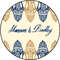 Moroccan Romantic Letterpress Coaster Design Small