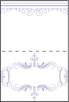Nantucket Letterpress Placecard Fold Design Small