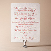 'Natalia Letterpress Invitation Design Small'