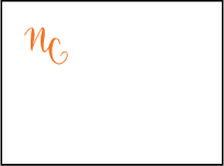 Natalia Letterpress Placecard Flat Design Small