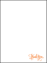 Natalia Letterpress Thank You Card Flat Design Small