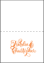 Natalia Letterpress Thank You Card Fold Design Small