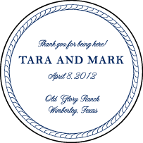 Nautical Classic Letterpress Coaster Design Small