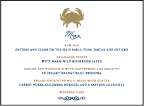 Nautilus Letterpress Menu Design Small