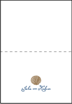 Nautilus Letterpress Thank You Card Fold Design Small