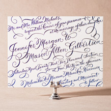 New Calligraphy Letterpress Invitation Design Small