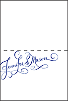 New Calligraphy Letterpress Placecard Fold Design Small