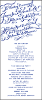 New Calligraphy Letterpress Program Tea Design Small