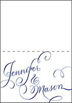 New Calligraphy Letterpress Thank You Card Fold Design Small