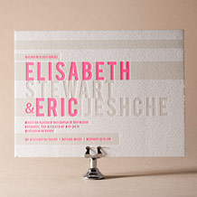 'New Horizon Letterpress Invitation Design Small'