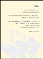 Nonpareil Letterpress Menu Design Small