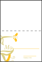 Nouvina Letterpress Placecard Fold Design Small