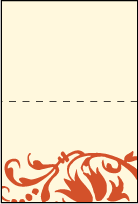 Odessa Letterpress Placecard Fold Design Small