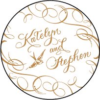 Ornate Flourish Letterpress Coaster Design Small