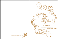 Ornate Flourish Letterpress Program Design Small