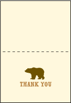 Overlook Letterpress Thank You Card Fold Design Small