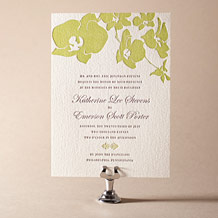 'Paradise Letterpress Invitation Design Small'