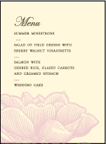 Pavilion Letterpress Menu Design Small