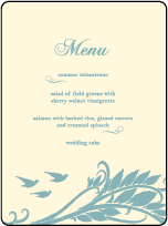Pochoir Letterpress Menu Design Small