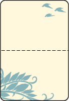 Pochoir Letterpress Placecard Fold Design Small