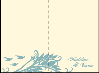 Pochoir Letterpress Thank You Card Fold Design Small