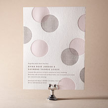'Polka Stripe Letterpress Invitation Design Small'
