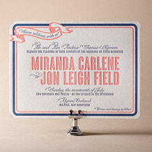 'Popular Country Letterpress Invitation Design Small'