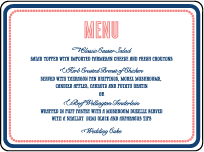Popular Country Letterpress Menu Design Small