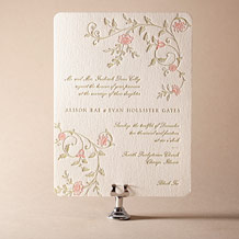 'Printemps Letterpress Invitation Design Small'