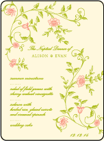 Printemps Letterpress Menu Design Small
