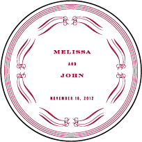 Promenade Letterpress Coaster Design Small