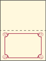 Promenade Letterpress Placecard Fold Design Small